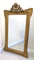 french antique Nouveau Mirror with Cherubs